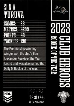 2024 NRL Traders Titanium - Club Heroes Priority #CH31 Sunia Turuva Back